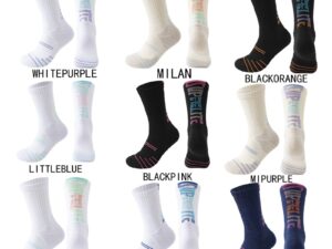 9 Pairs Men Compression Crew Running Socks Athletic Socks  With Cushion Work Hiking Basketball Sport Socks Anti-odor And Anti-slip For Running Fitness Hiking And Cycling