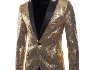 Men's Banquet Stage Costume Bar Sequin Suit Jacket