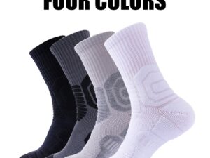 4 Pairs Compression Crew Running Socks Athletic Socks For Men With Cushion Work Hiking Basketball Sport Socks Anti-odor And Anti-slip For Running Fitness Hiking And Cycling