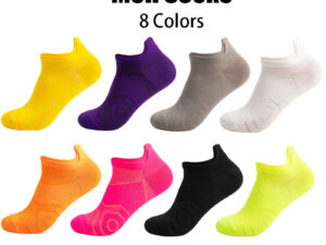 8 Pairs Men Athletic Socks Low Cut Cushion Running Socks Anti-slip And Anti-odor Breathable Comfort For Sports Running Fitness Cycling