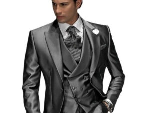 Gray Business Casual Suit Men's Three Pieces