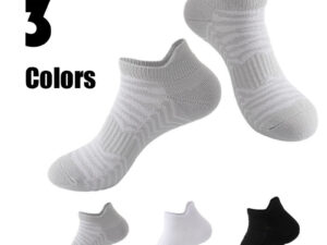 3 Pairs Men Low Athletic Socks Cushion Running Socks Performance Breathable Crew Socks Outdoor Sports Socks
