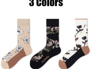 3 Pairs Men Colorful Compression Running Socks.
