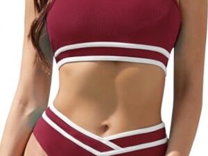 Women's Fashion Simple Solid Color Bikini Set