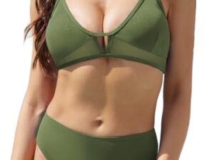 Women's Fashion Simple Solid Color Bikini Set